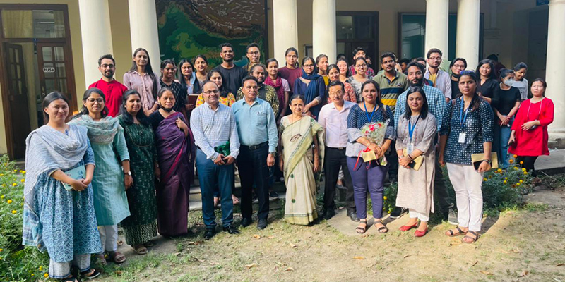 Dr. Ashish Joshi and FHTS team with students and faculty of Department of Anthropology, University of Delhi. A seminar was conducted on Nutrition Informatics by Dr. Joshi.