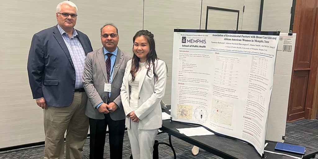 March 25, 2024, Ashish Joshi - Judge for the student research day at the University of Memphis students presenting their research