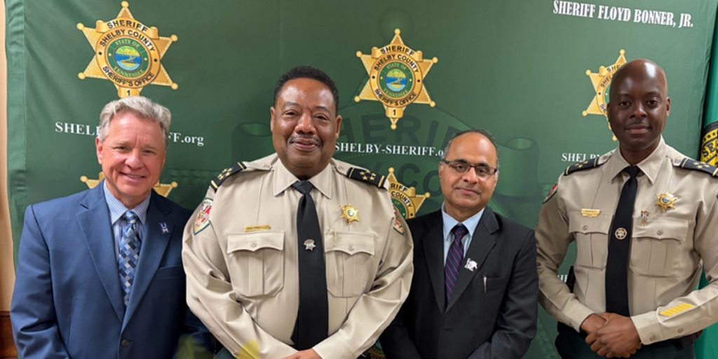 Dr. Joshi Meets with Shelby County Sheriff, Chief Deputy and Senior Commanders