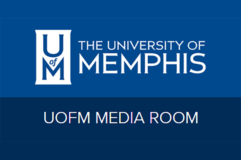 Showing logo of University of Memphis and Media Room